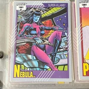 Marvel Super-Villains Nebula Card - Purple and Red